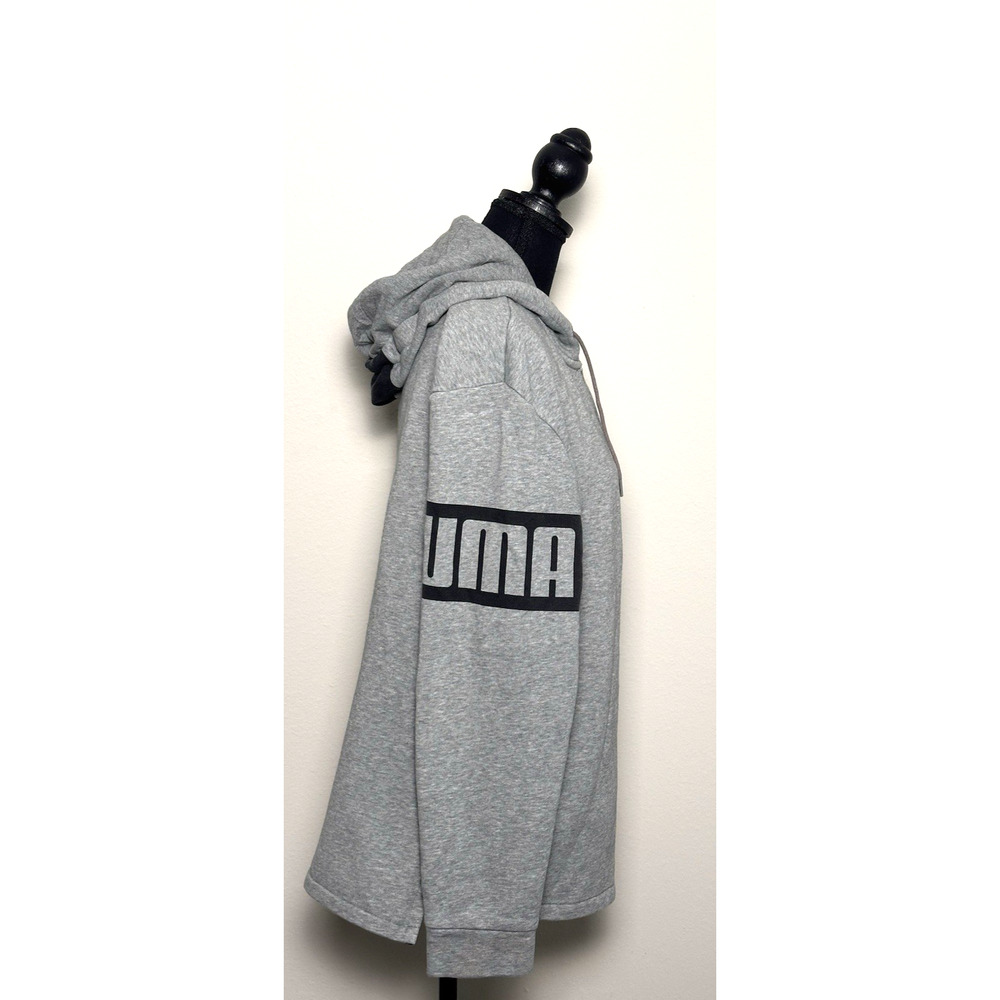 Puma Gray Signature Zip Front Hoodie Hooded Jacket Sweatshirt Men's M - Picture 8 of 16